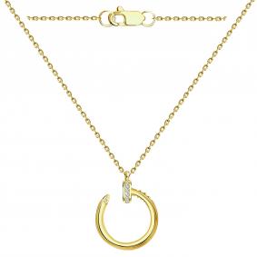 Колье из лимонного золота TALANT КЦЛ 1257-00ЖЗ с цирконием КЦЛ 1257-00ЖЗ фото